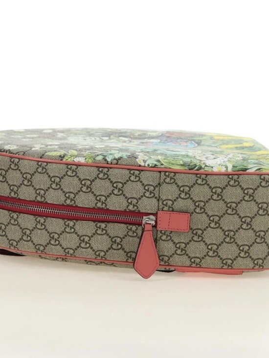 GUCCI GG Supreme Higuchi Yuko Sherry Line PVC Beige Silver 433578 Auth main image 10